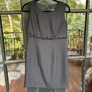 Vintage John Roberts Little Black Dress w/ Beading Size 10P